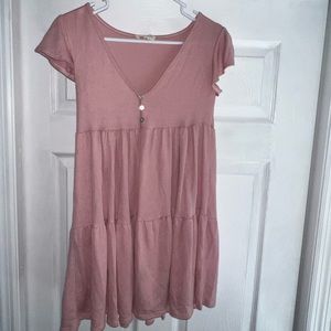 Pink dress with buttons